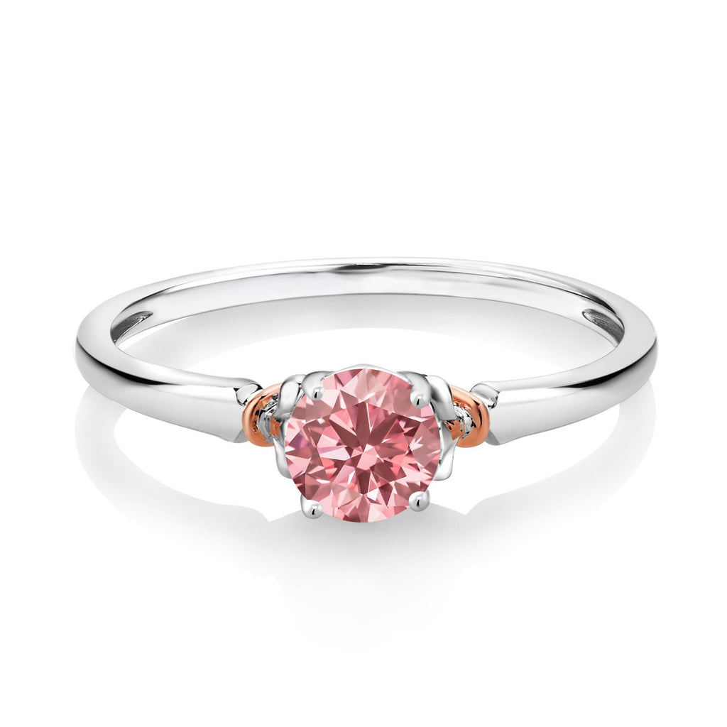 Ring in 925 Sterling Silver and 10K Rose Gold