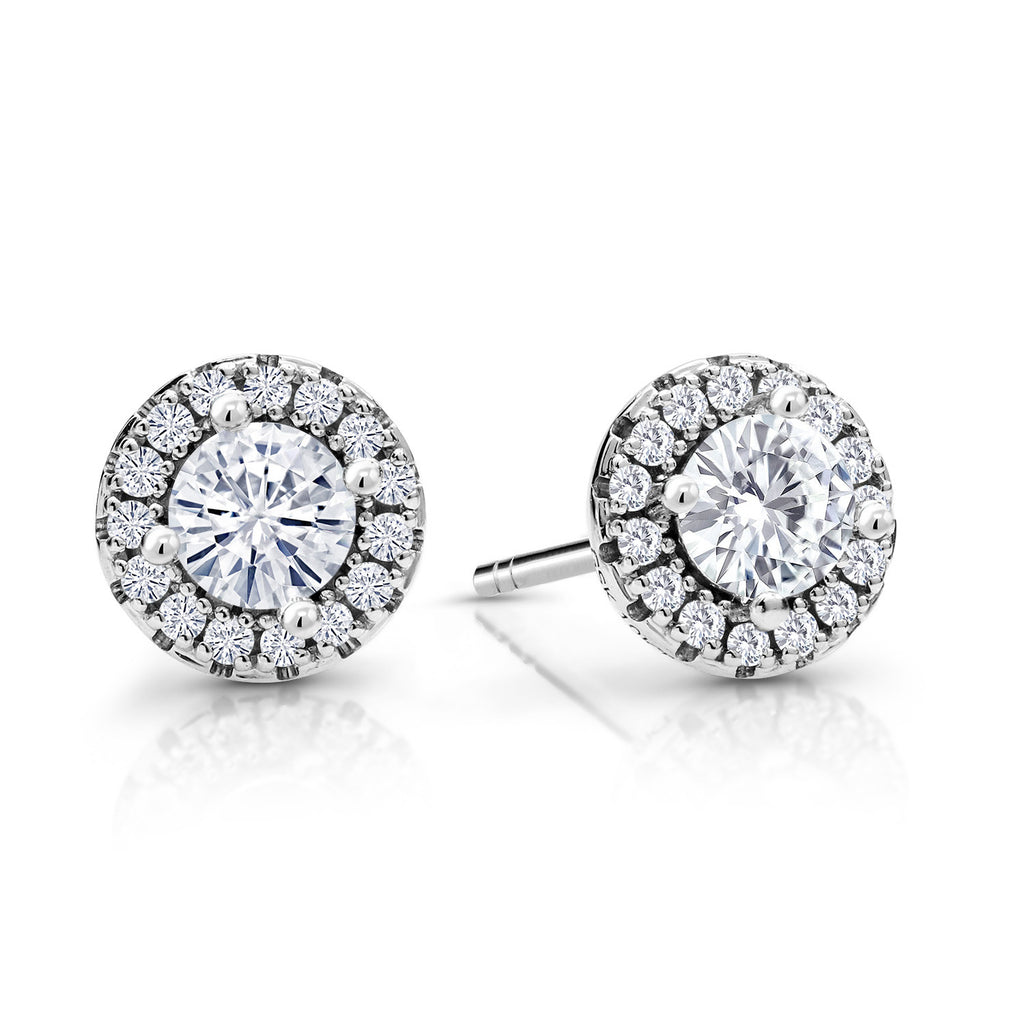 White Lab Grown Diamond - April_Earrings in 10K White Gold