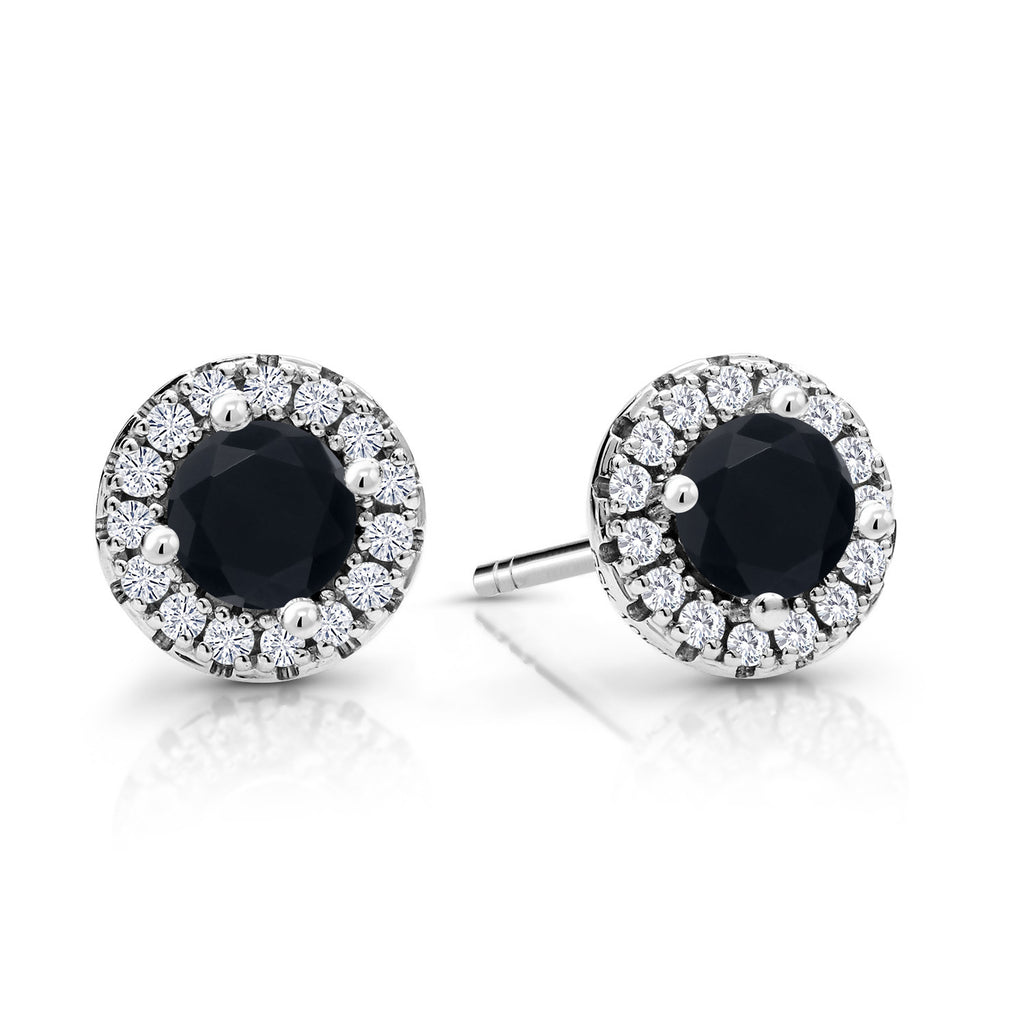 Onyx - December_Earrings in 10K White Gold