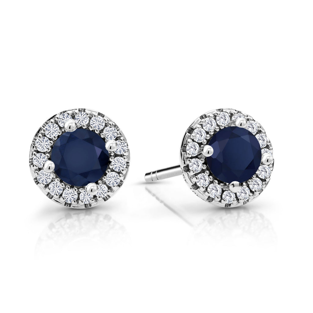 Sapphire - September_Earrings in 10K White Gold