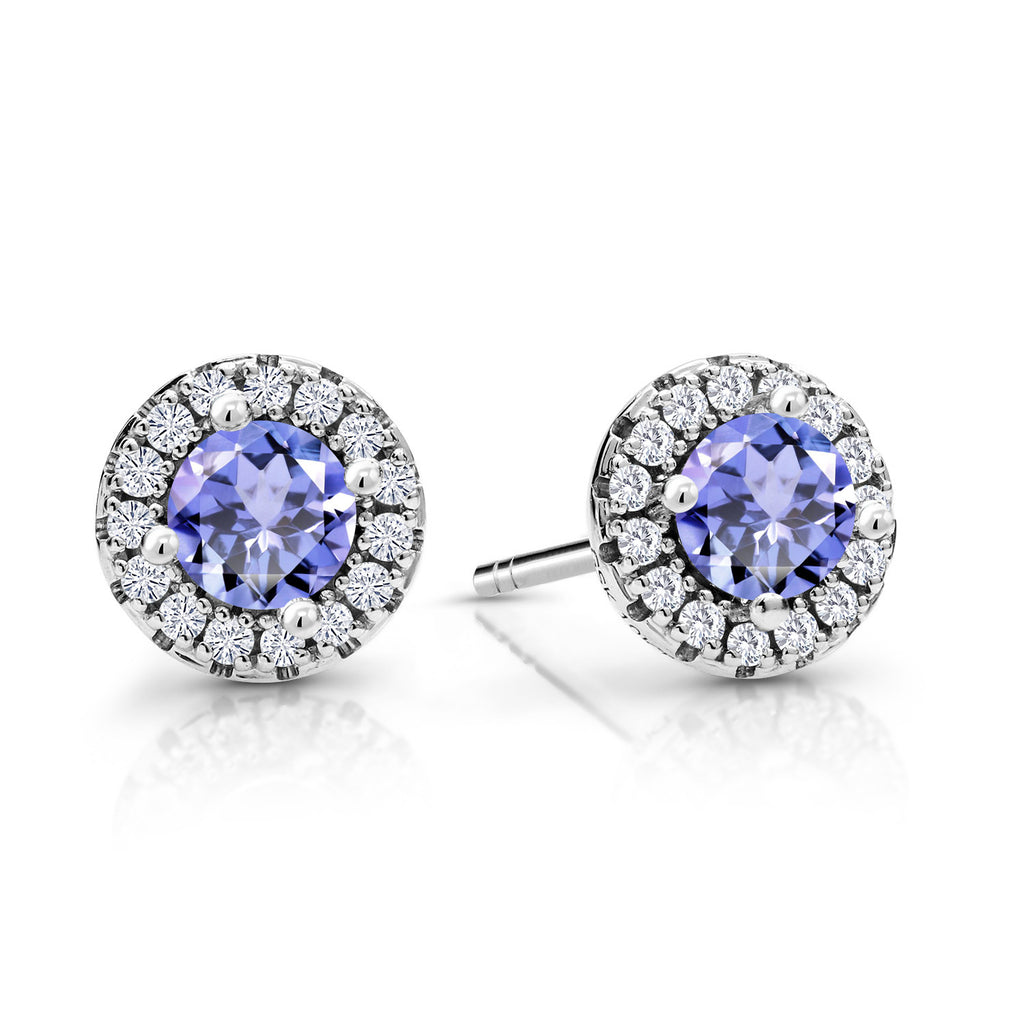 Tanzanite - December_Earrings in 10K White Gold