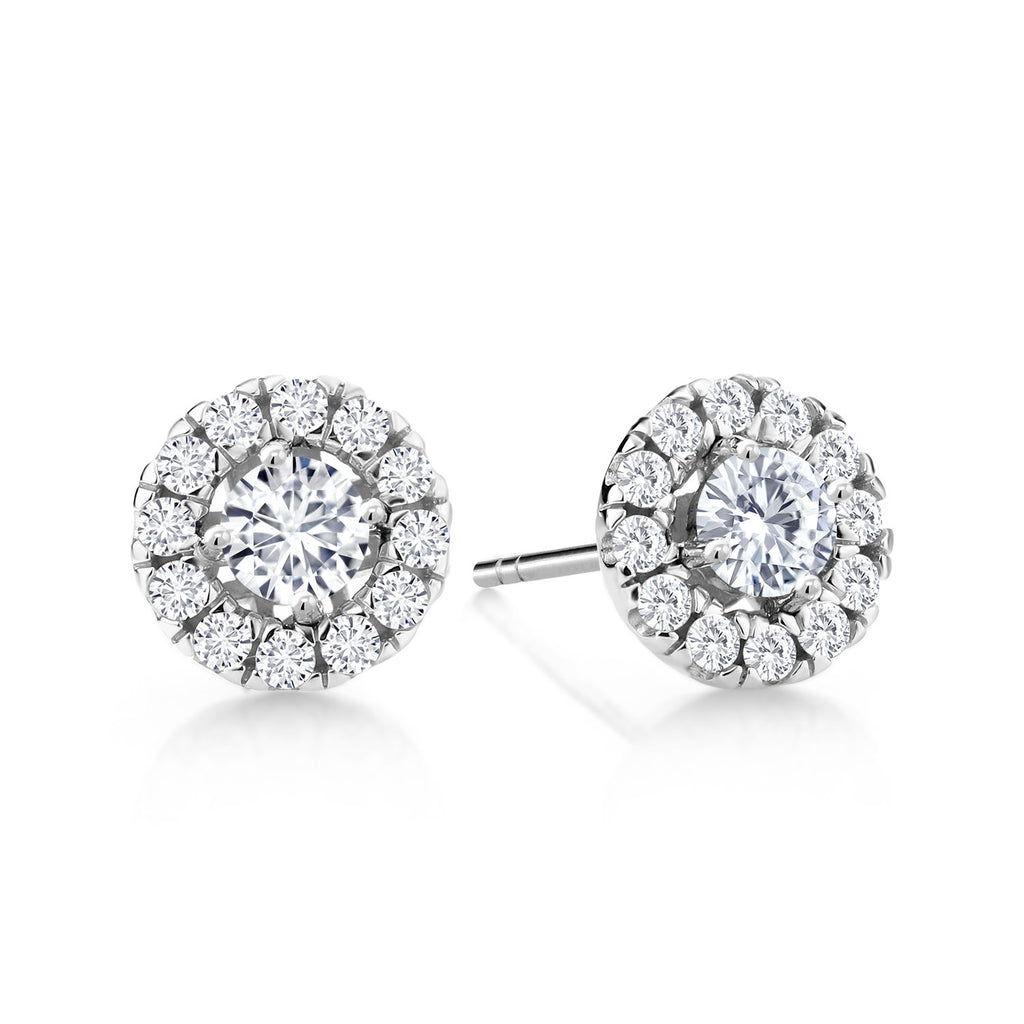 White Lab Grown Diamond - April_Earrings in 14K White Gold