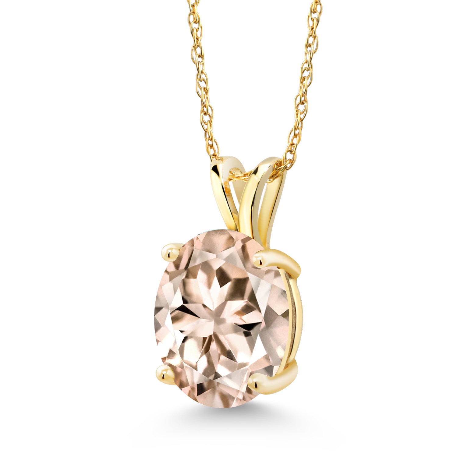 Morganite - October_Pendant in 14K Yellow Gold