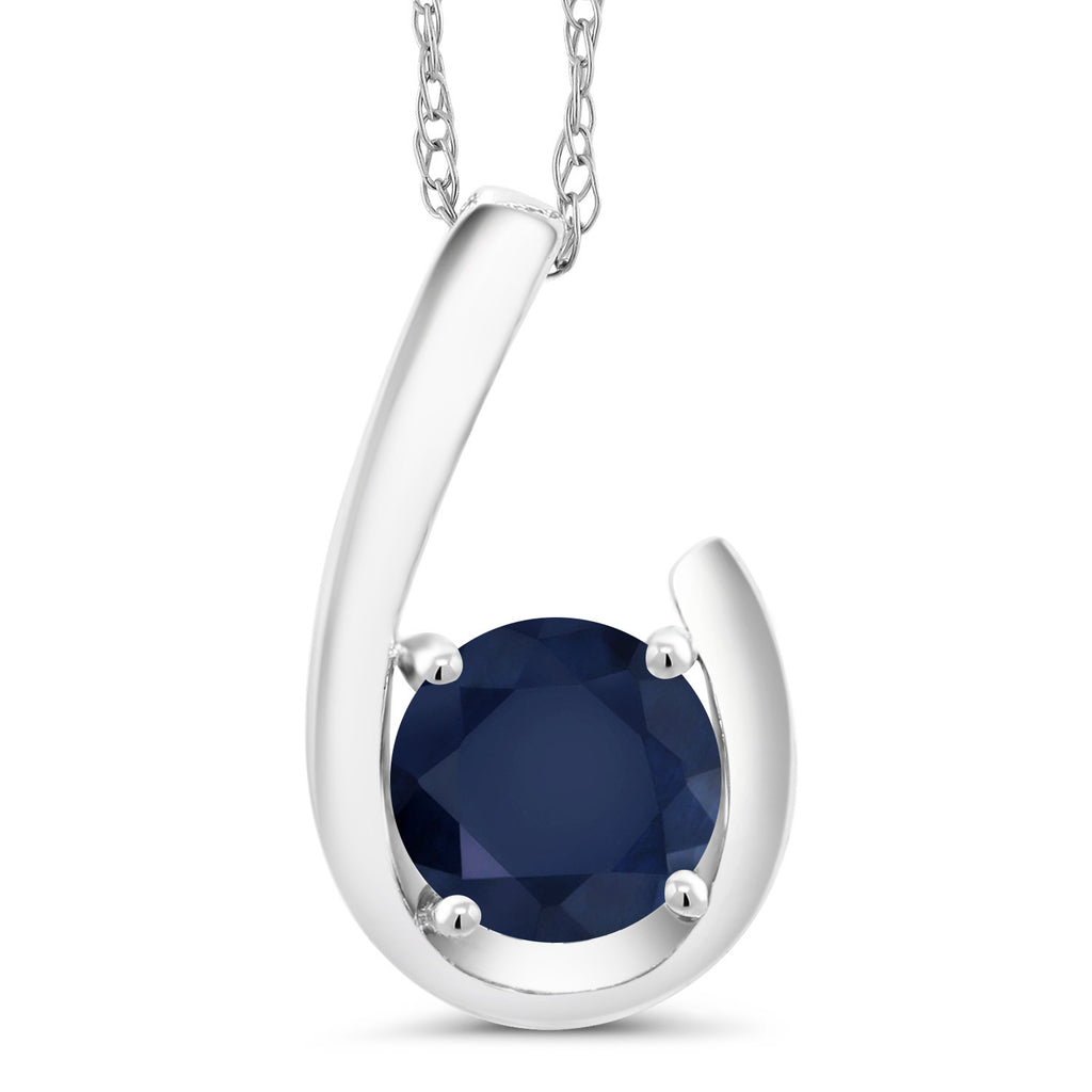 Sapphire - September_Pendant in 10K White Gold