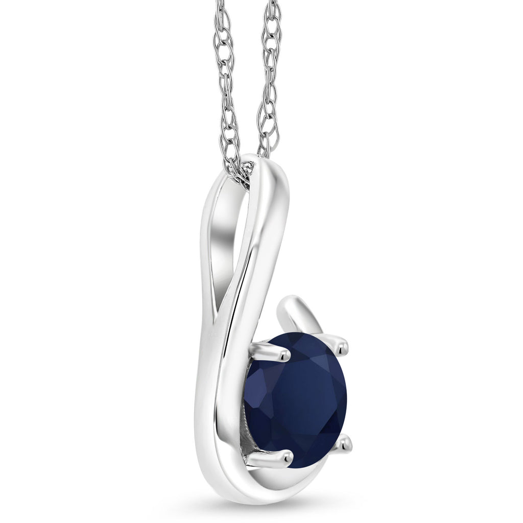 Sapphire - September_Pendant in 10K White Gold