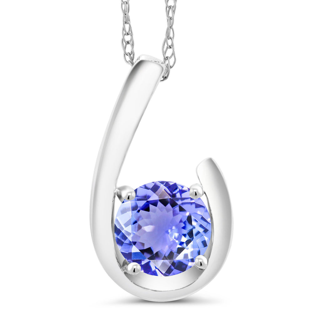 Tanzanite - December_Pendant in 10K White Gold