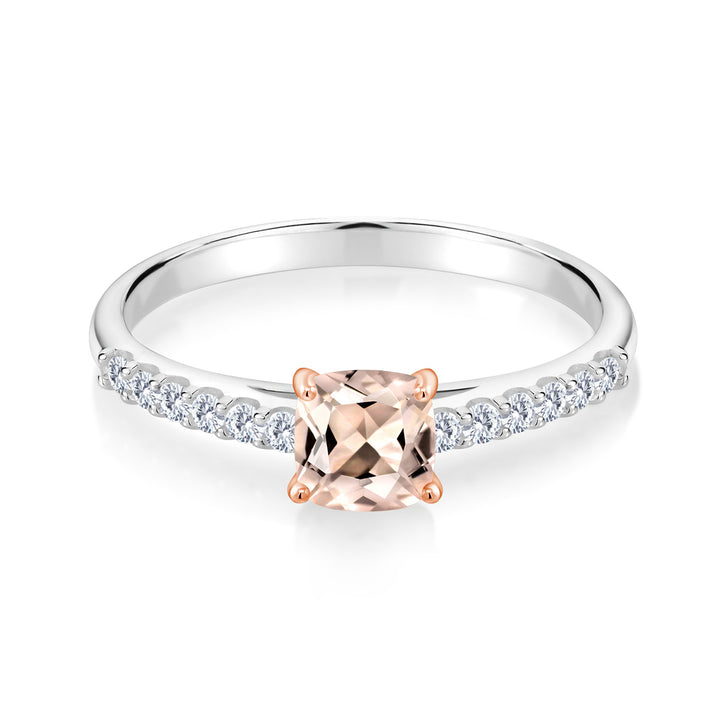 Ring in 925 Sterling Silver and 10K Rose Gold