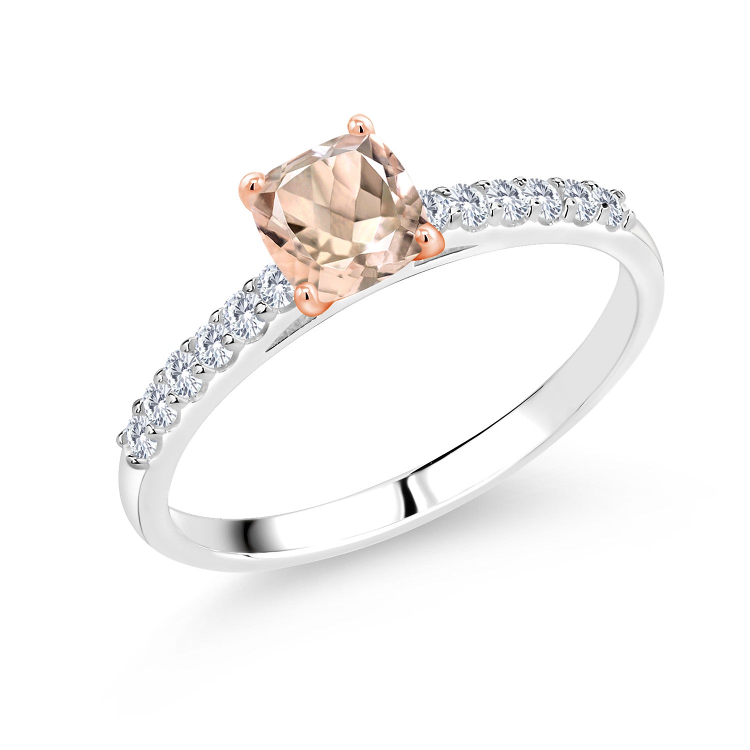 Ring in 925 Sterling Silver and 10K Rose Gold