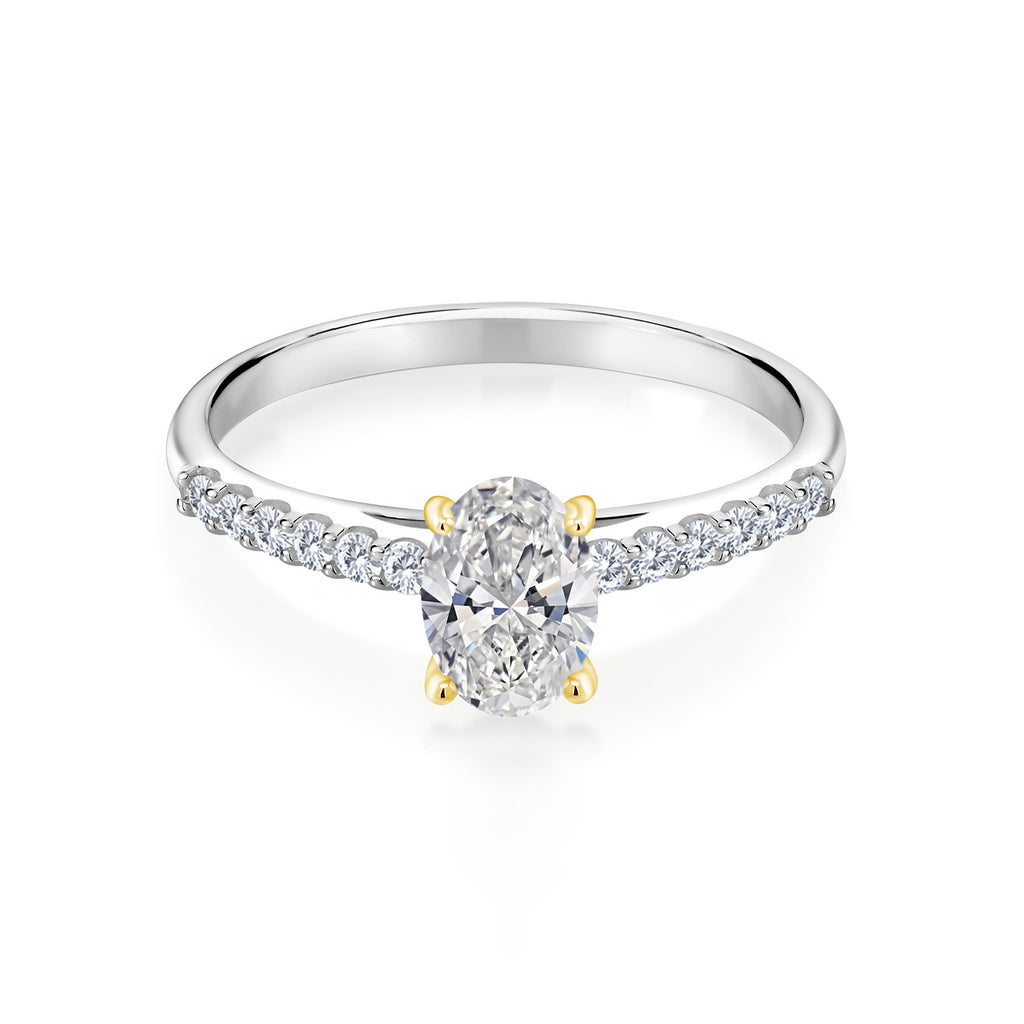 Ring in 925 Sterling Silver and 10K Yellow Gold