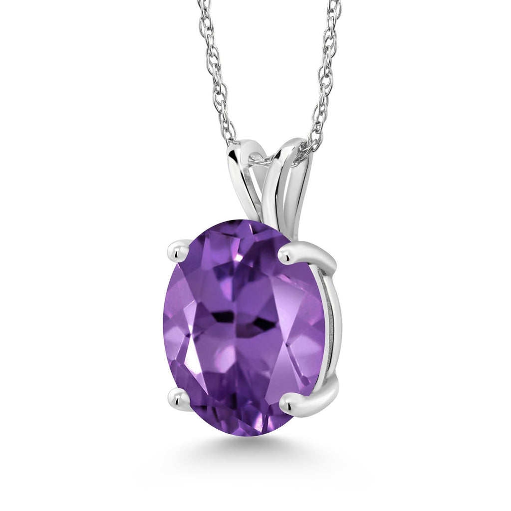 Amethyst_Pendant in 14K White Gold