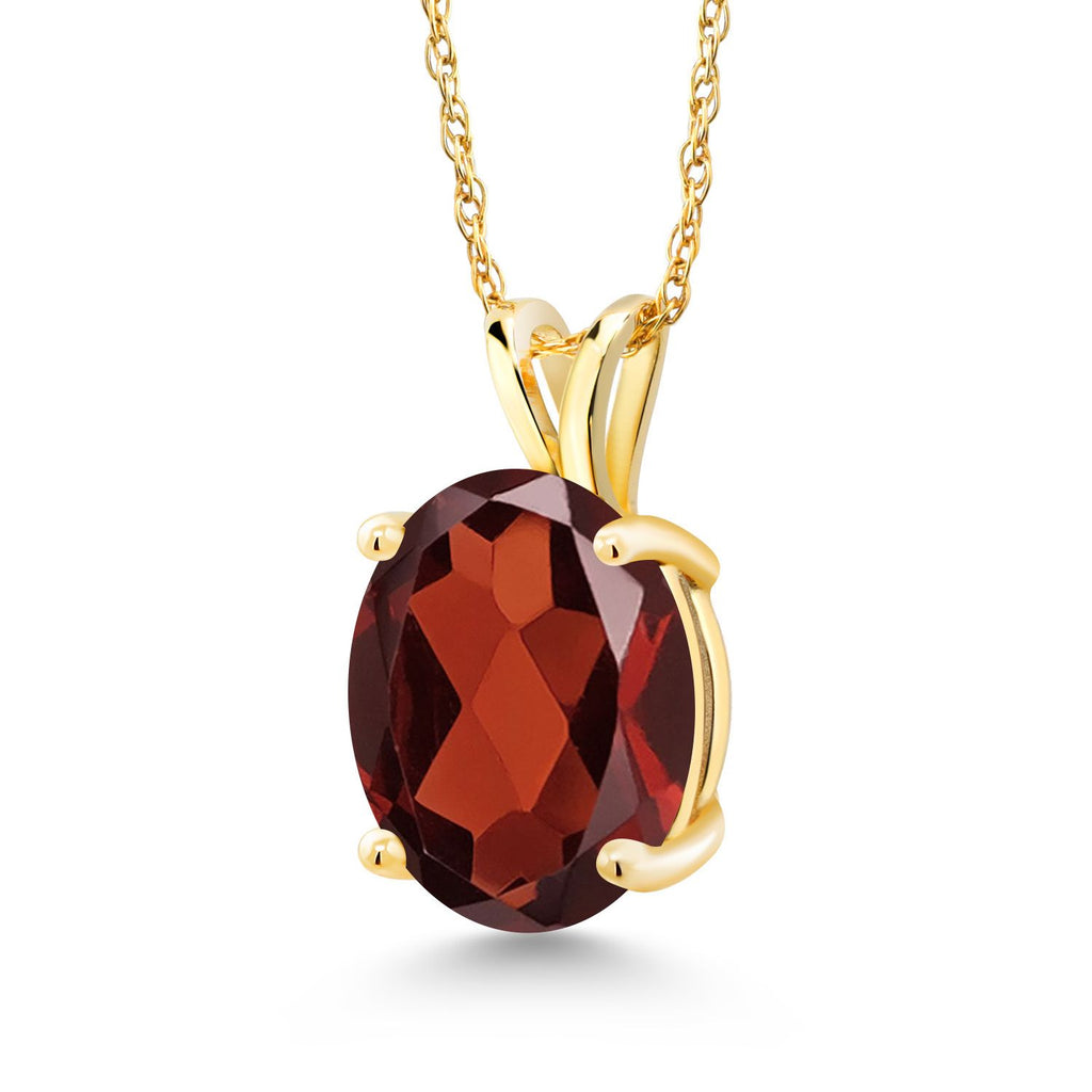 Garnet - January_Pendant in 14K Yellow Gold
