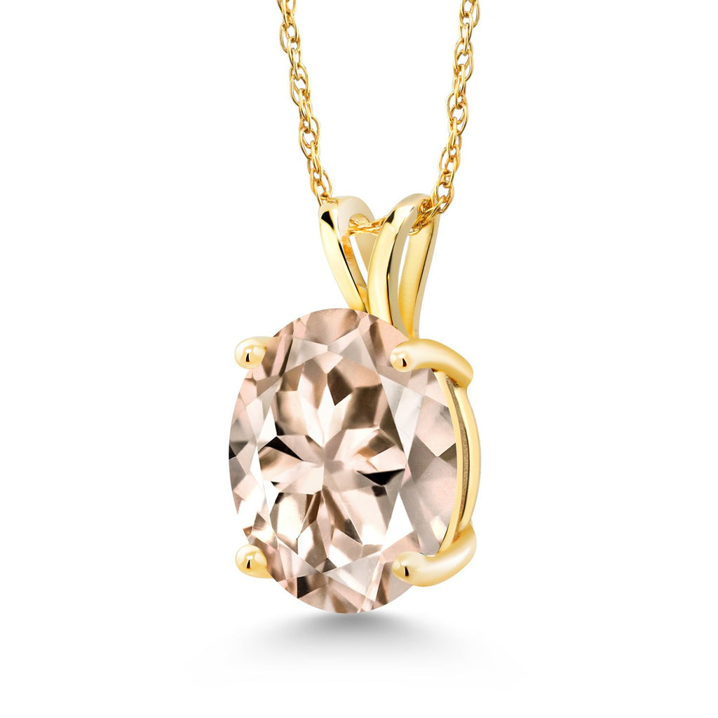 Morganite - October_Pendant in 14K Yellow Gold