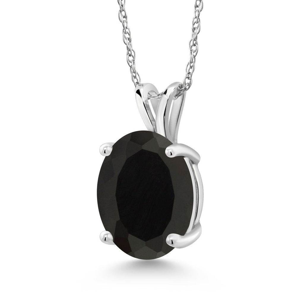Onyx - December_Pendant in 14K White Gold