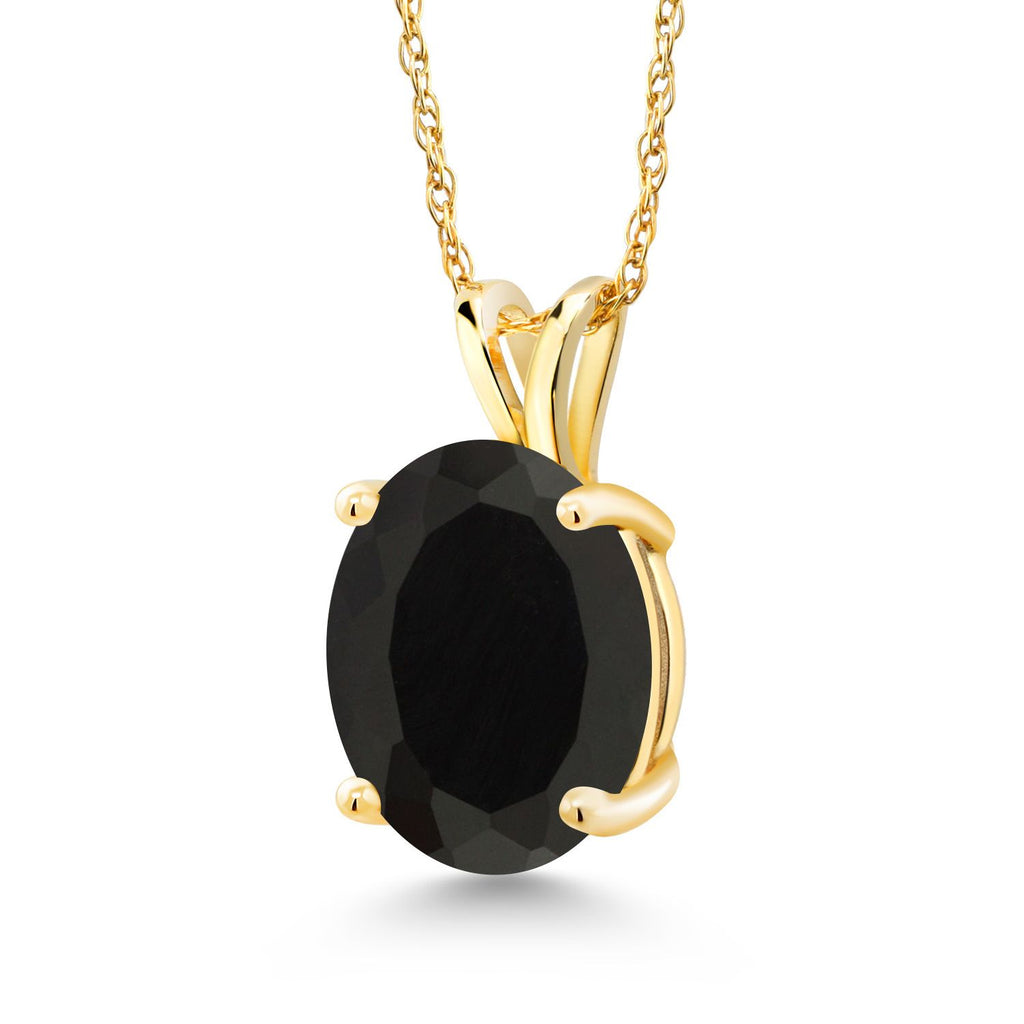 Onyx - December_Pendant in 14K Yellow Gold