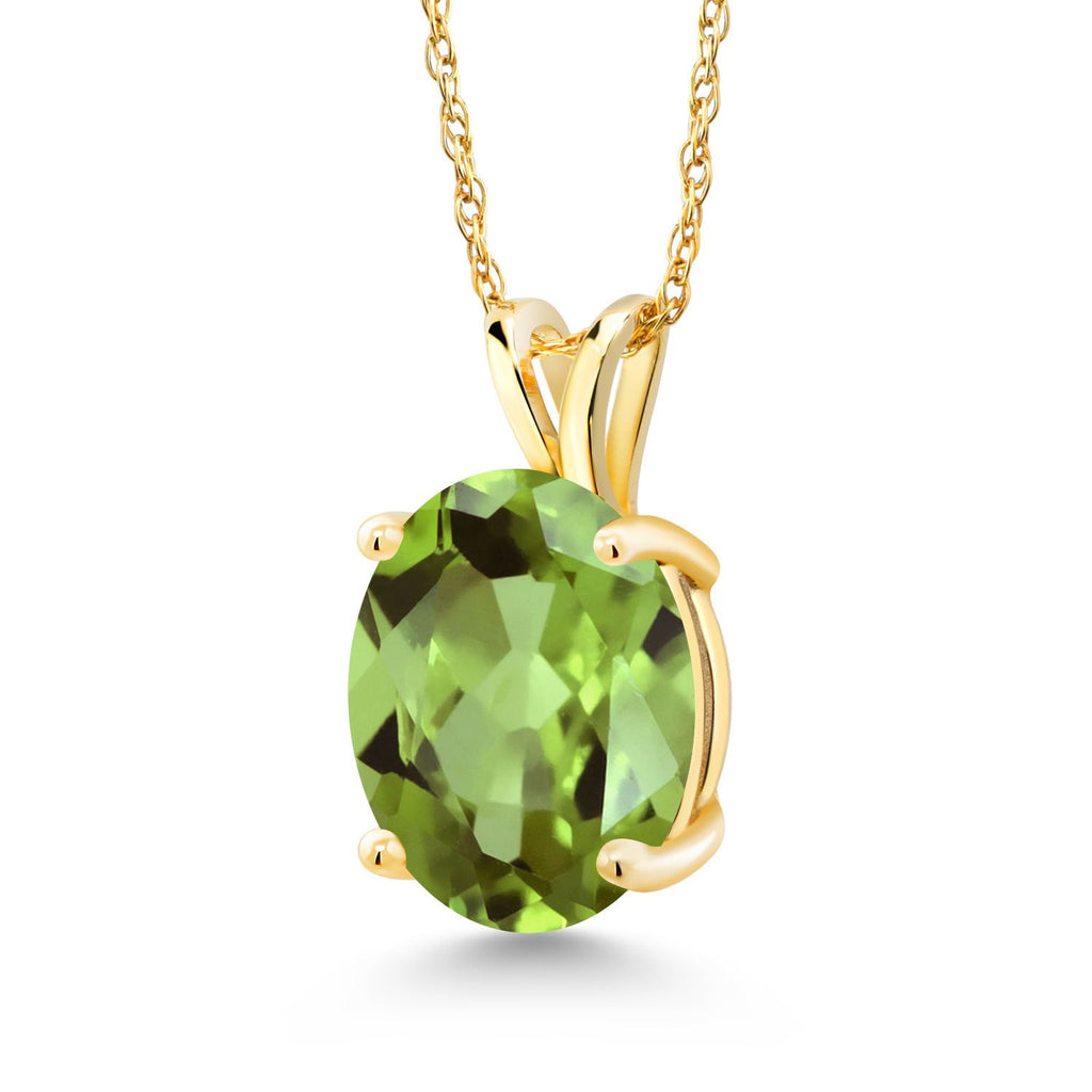 Peridot - August_Pendant in 14K Yellow Gold