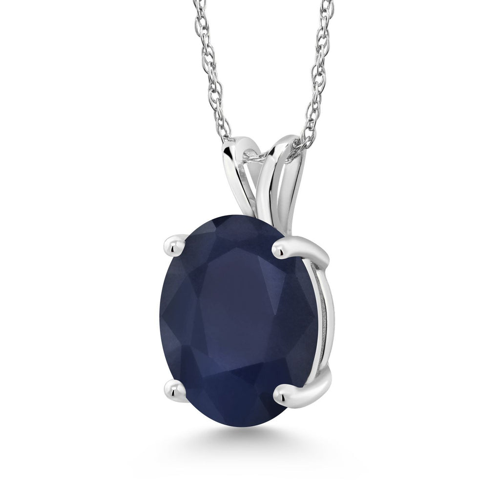 Sapphire - September_Pendant in 14K White Gold