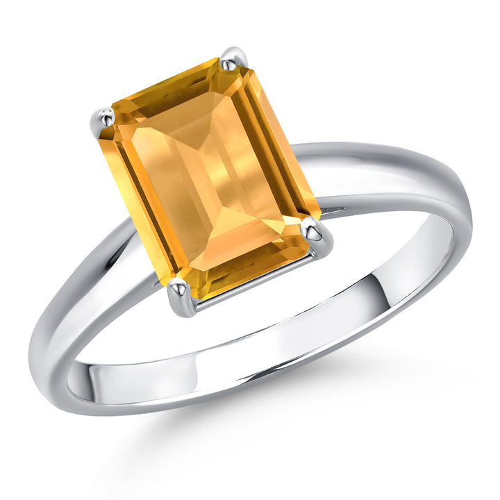 Citrine - November_5_Ring in 10K White Gold