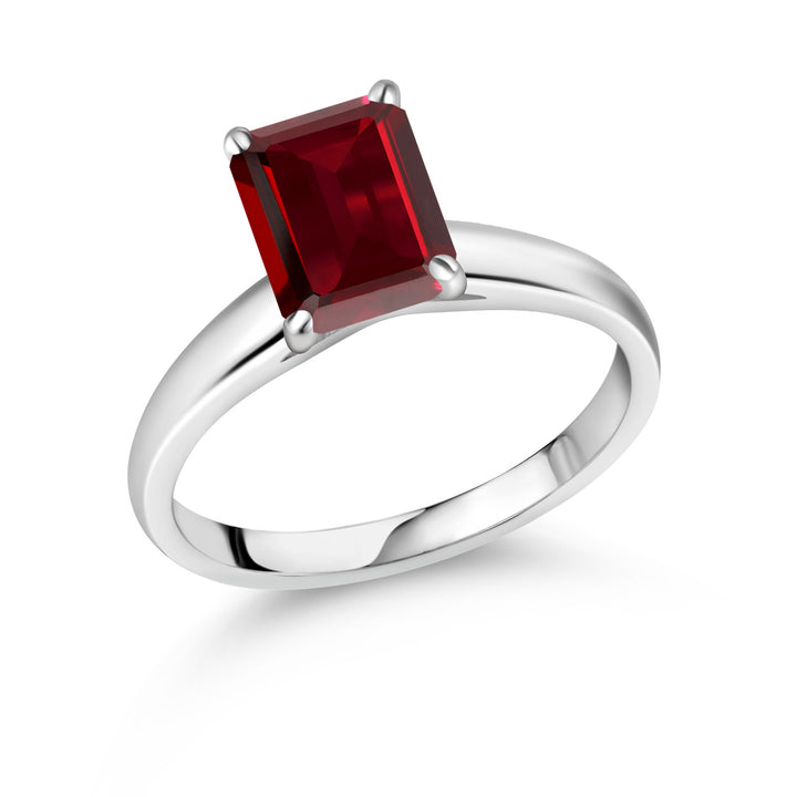 Garnet - January_5_Ring in 10K White Gold
