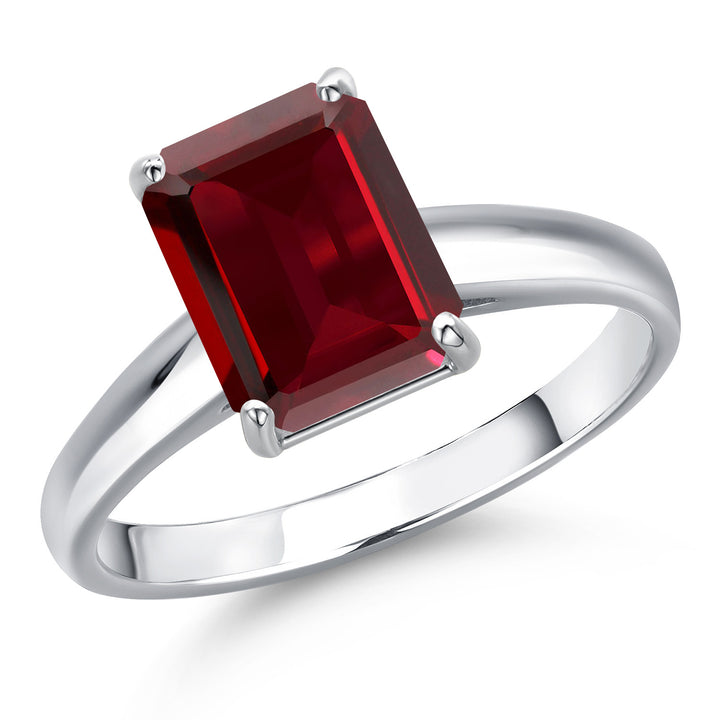 Garnet - January_6_Ring in 10K White Gold