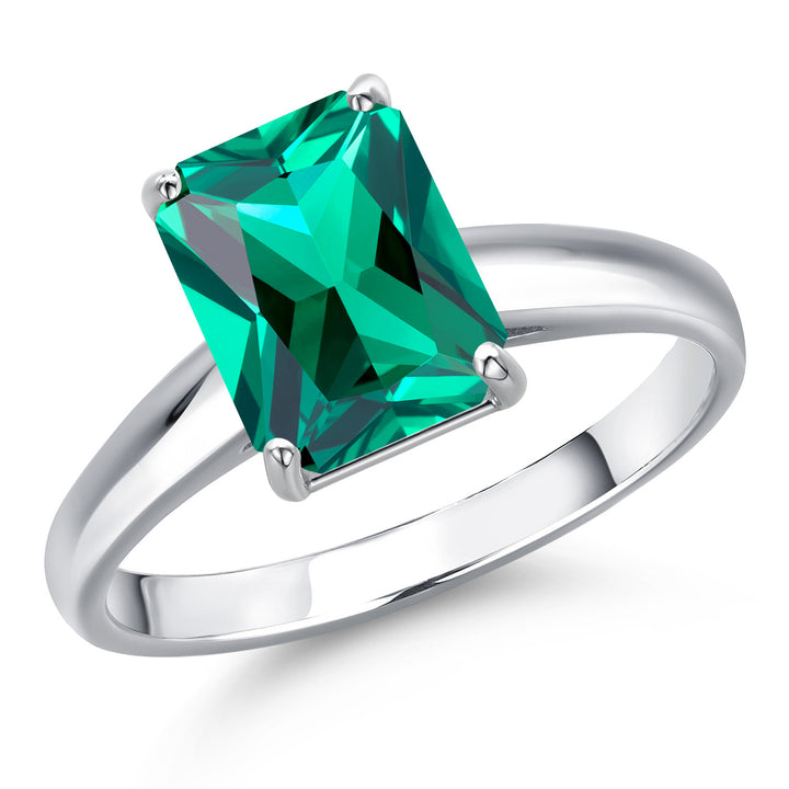 Nano Emerald - May_6_Ring in 10K White Gold