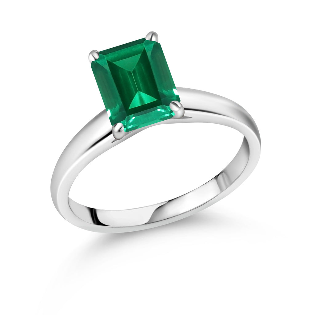 Nano Emerald - May_5_Ring in 10K White Gold