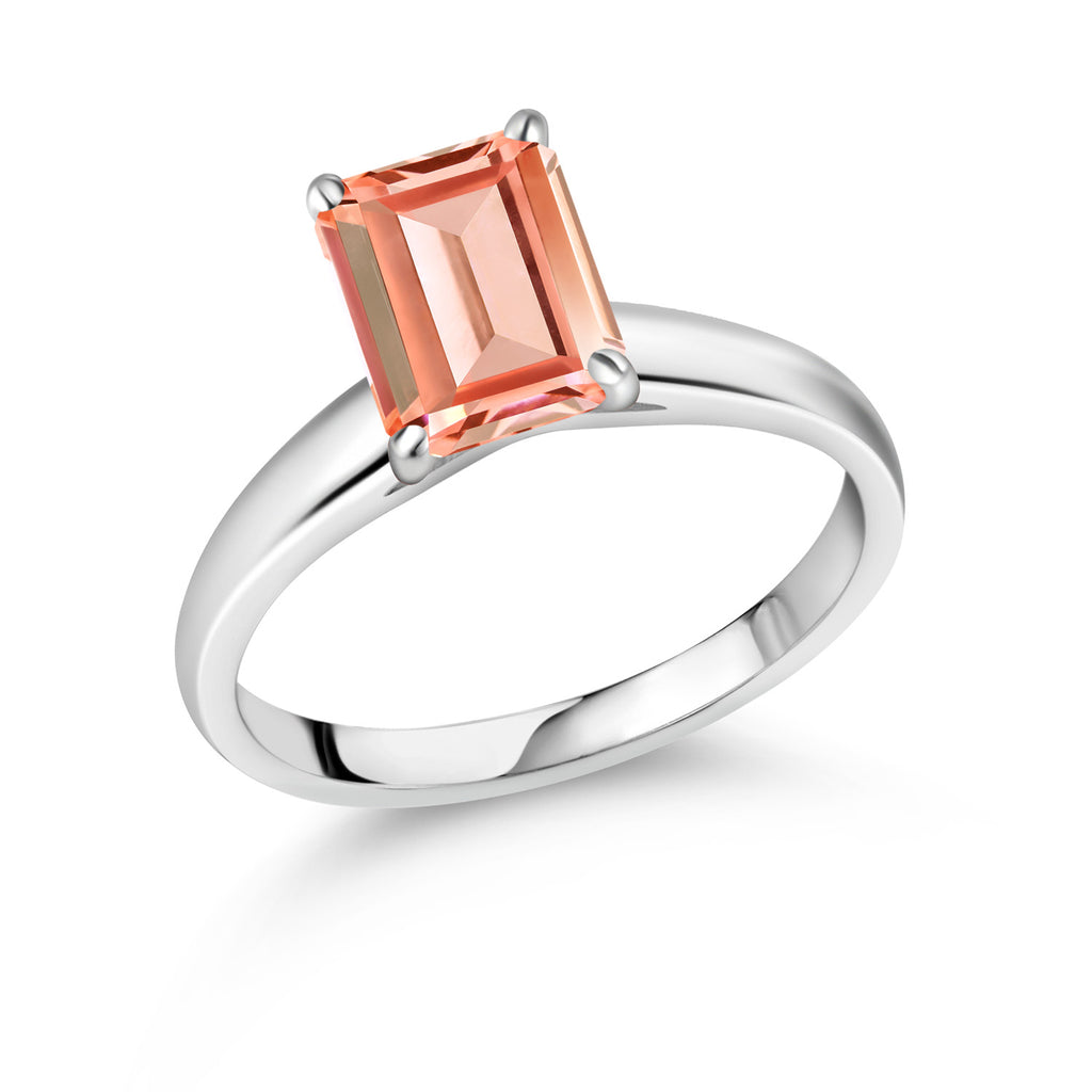 Nano Morganite - October_9_Ring in 10K White Gold