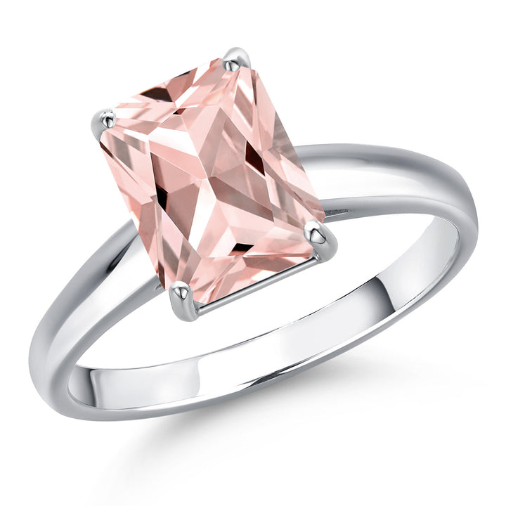 Nano Morganite - October_7_Ring in 10K White Gold