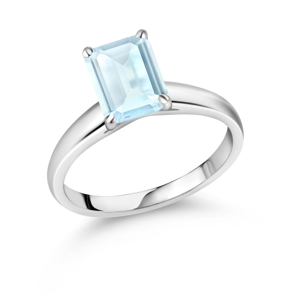 Sky Blue Topaz - November_7_Ring in 10K White Gold