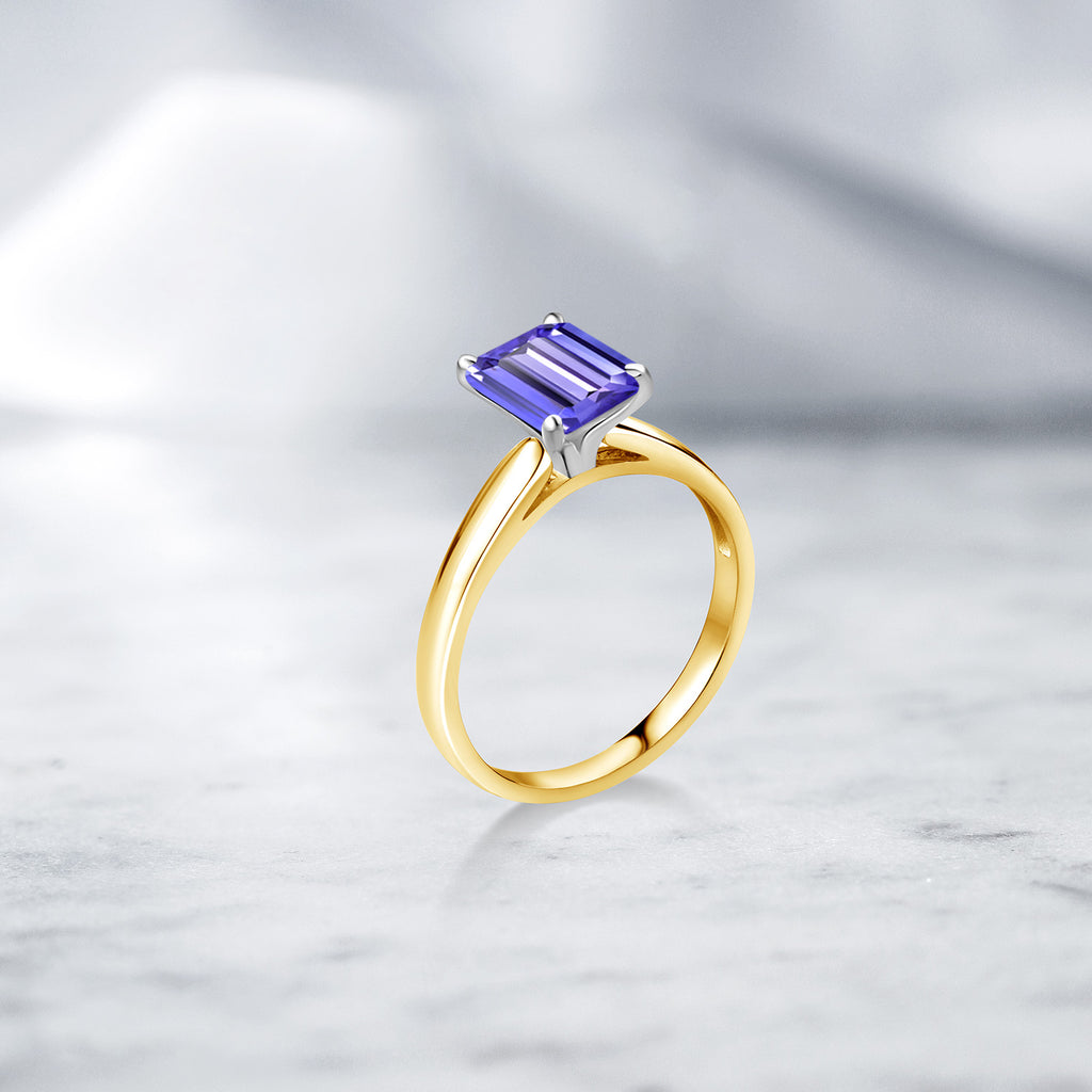 Tanzanite - December_7_Ring in 10K Two Tone Gold