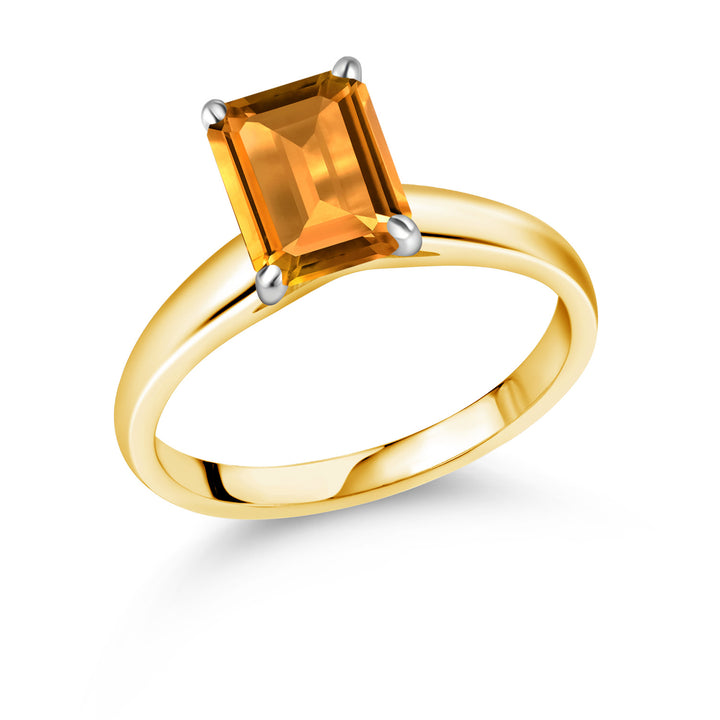 Citrine - November_8_Ring in 10K Two Tone Gold