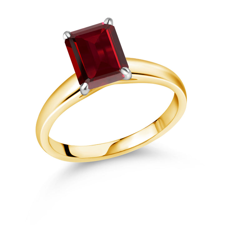 Garnet - January_5_Ring in 10K Two Tone Gold