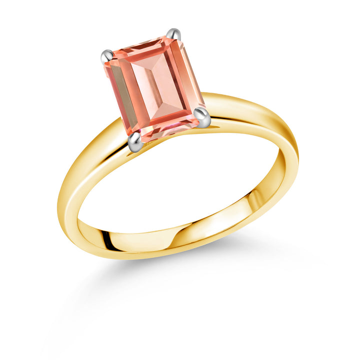 Nano Morganite - October_5_Ring in 10K Two Tone Gold