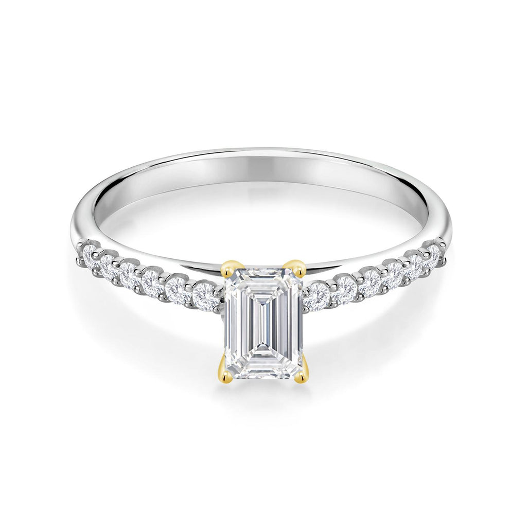 Ring in 925 Sterling Silver and 10K Yellow Gold
