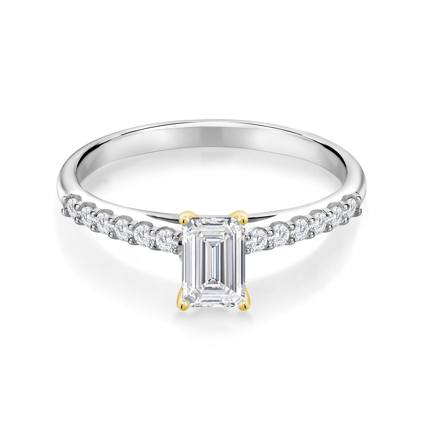 Ring in 925 Sterling Silver and 10K Yellow Gold