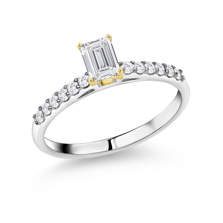 Ring in 925 Sterling Silver and 10K Yellow Gold