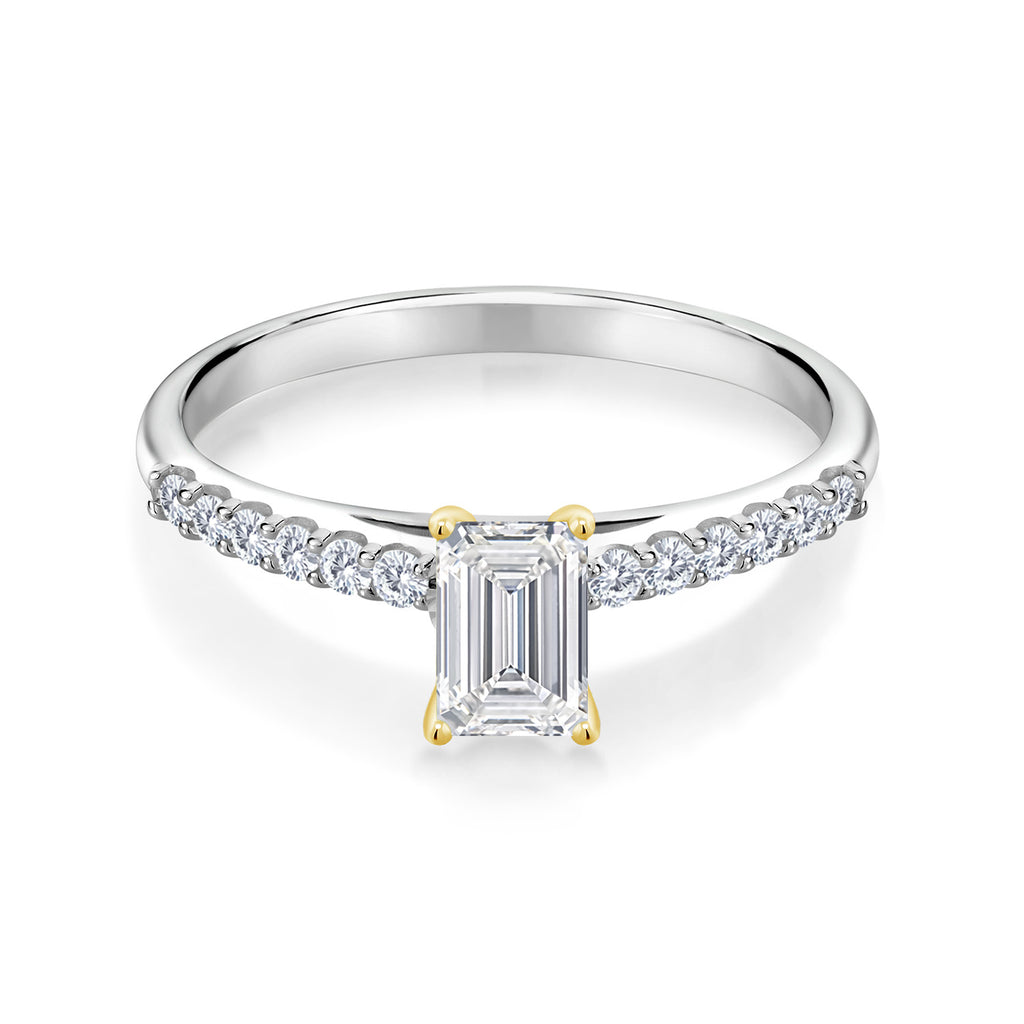 Ring in 925 Sterling Silver and 10K Yellow Gold