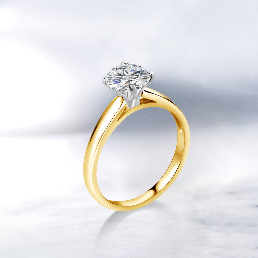 Ring in 10K Two Tone Gold