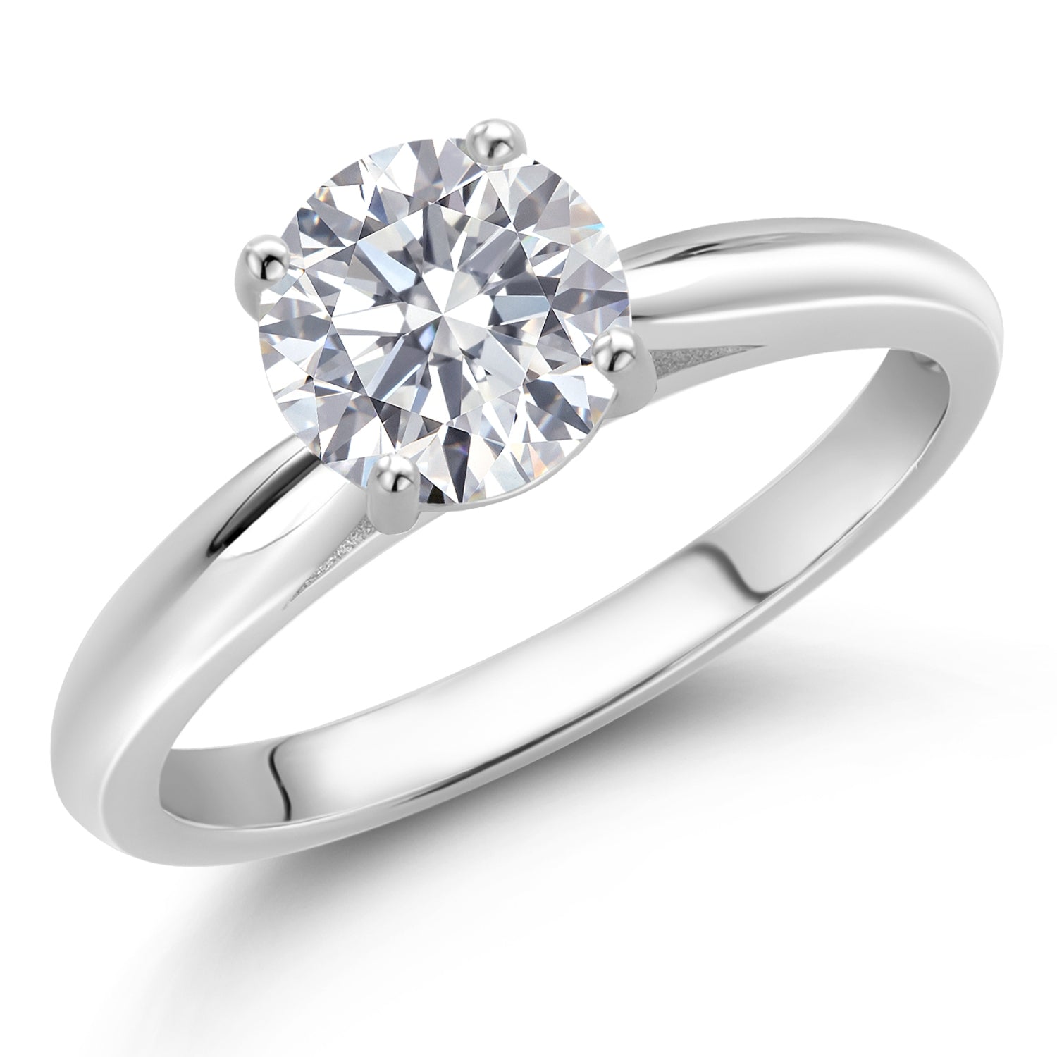 Round Cut_1.50 Carat_6.5_Ring in 10K White Gold