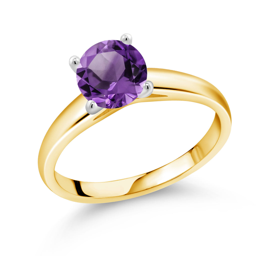 Amethyst - February_6_Ring in 10K Two Tone Gold