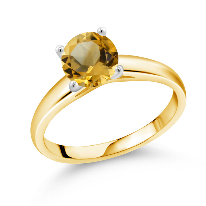 Citrine - November_5_Ring in 10K Two Tone Gold
