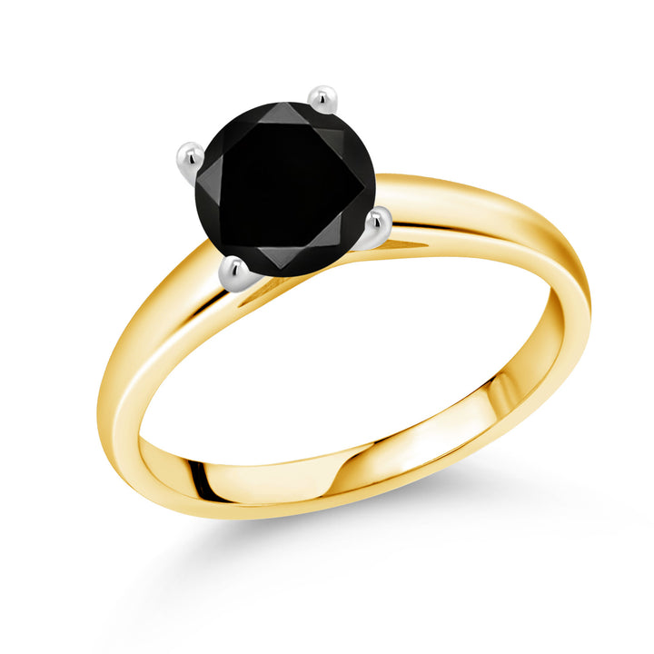 Black Diamond - April_5_Ring in 10K Two Tone Gold
