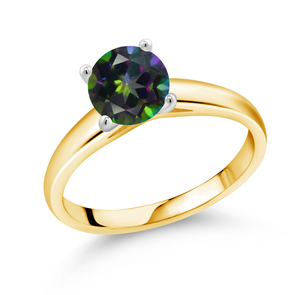 Green Mystic Topaz_8_Ring in 10K Two Tone Gold