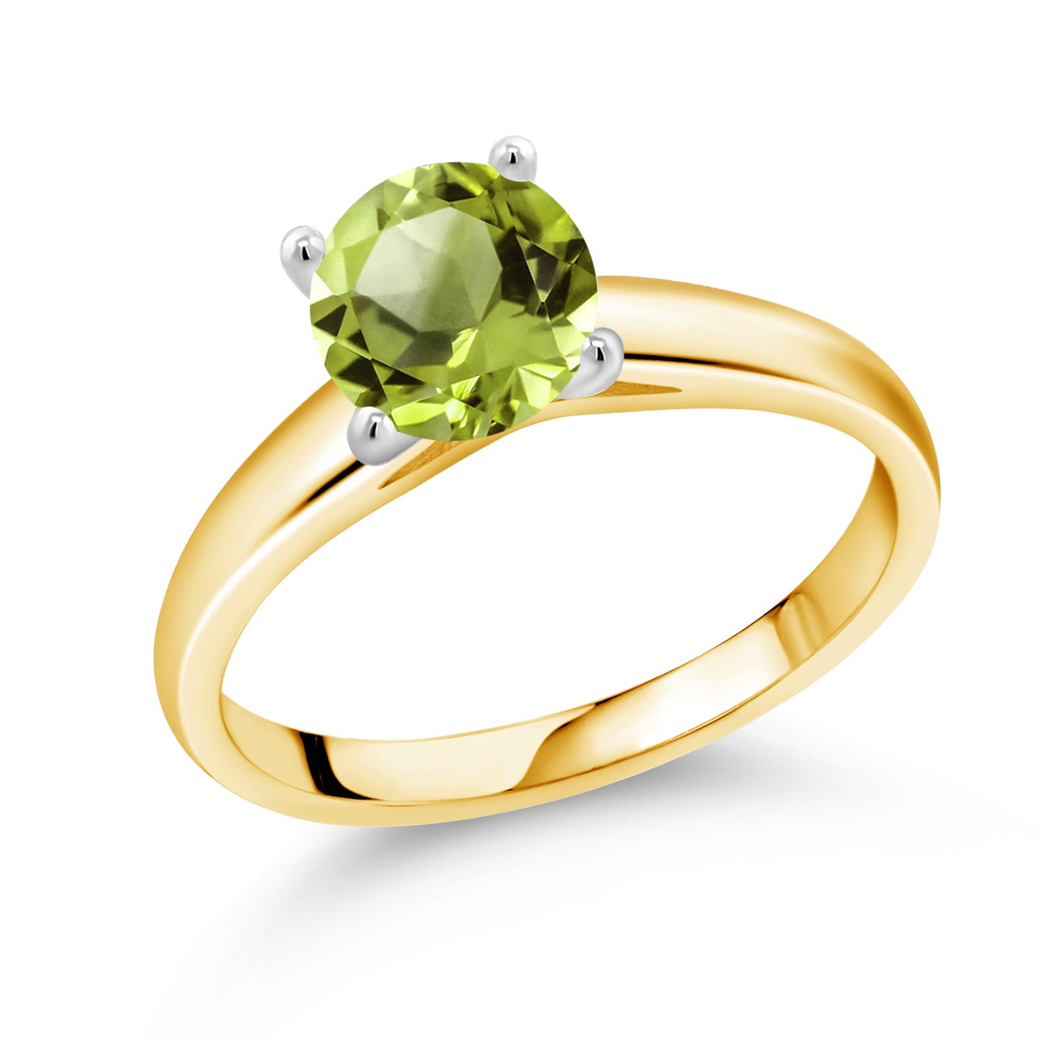 Peridot - August_9_Ring in 10K Two Tone Gold