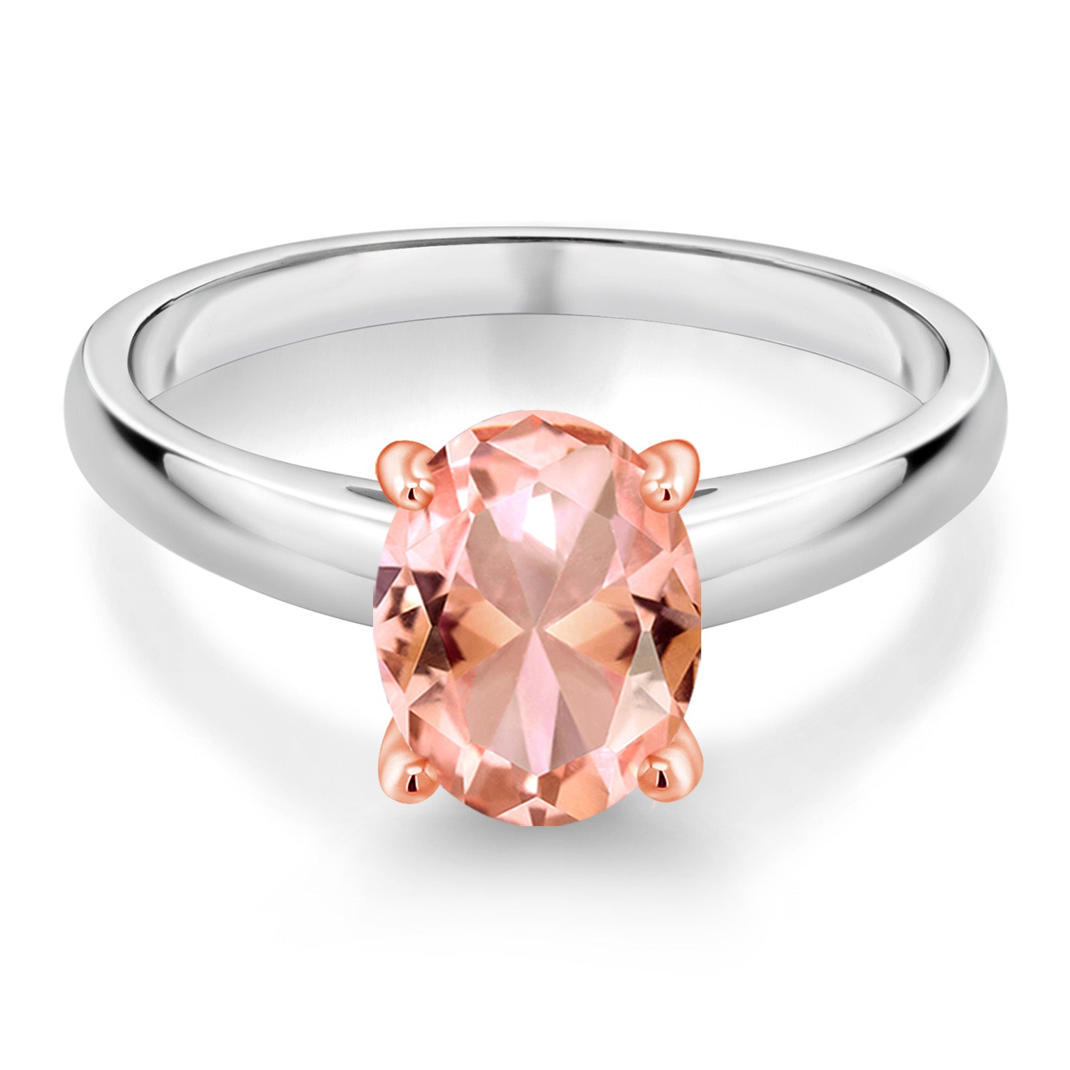 Ring in 925 Sterling Silver and 10K Rose Gold