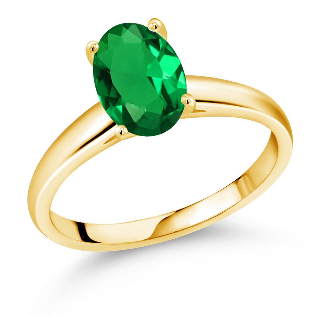 Nano Emerald - May_5_Ring in 10K Yellow Gold