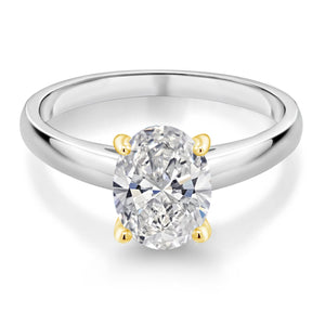 Ring in 925 Sterling Silver and 10K Yellow Gold