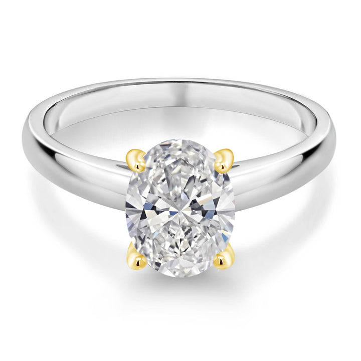 Ring in 925 Sterling Silver and 10K Yellow Gold