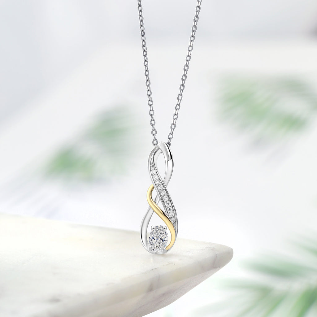 Pendant in 925 Sterling Silver and 10K Yellow Gold