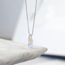 Pendant in 925 Sterling Silver and 10K Yellow Gold