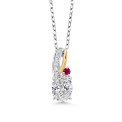 Pendant in 925 Sterling Silver and 10K Yellow Gold